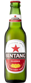 Six pack of Bintang Beer 330ml bottles, Indonesian lager