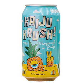 Kaiju Krush Tropical Ale 330ml can, Melbourne craft beer with tropical fruit flavors