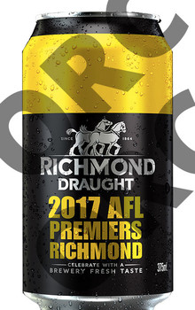 Richmond Draught Limited Edition 2017 AFL Premiers Richmond commemorative can, single