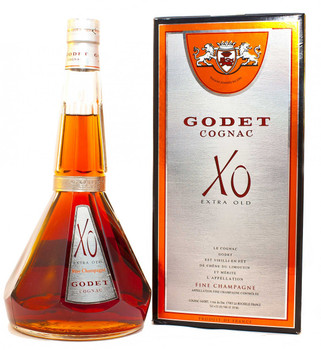 Godet XO Old Bottle Fine Champagne cognac, 700ml golden amber bottle