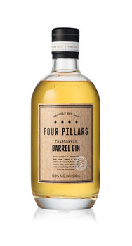 Bottle of Four Pillars Chardonnay Barrel Aged Gin, 500ml, crafted in Melbourne, Australia