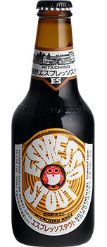 Single 330ml bottle of Hitachino Nest Espresso Stout, a Japanese imperial stout with espresso flavor