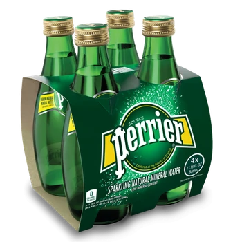 Perrier Mineral Water 350ml glass bottle, sparkling water imported from France