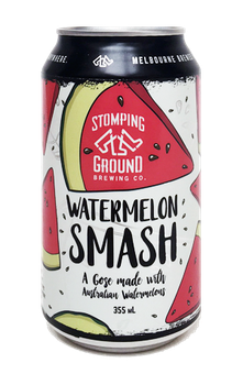 Stomping Ground Watermelon Smash 6-pack of 355ml Gose beer cans from Australia