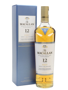 Bottle of Macallan 12 Year Old Triple Cask single malt whisky, 700ml