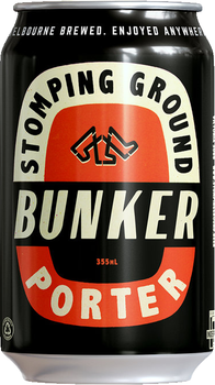 Stomping Ground Limited Edition Bunker Porter 6 Pack, 355ml bottles, dark chocolate and roasted porter from Australia