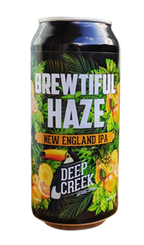 Single 440ml can of Deep Creek Brewtiful Haze New England style hazy IPA