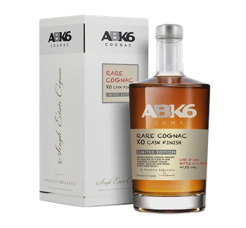 Bottle of ABK6 Rare Cognac XO Cask Finish, limited edition single estate cognac, 700ml