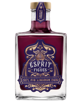 Bottle of Esprit De Figues Fig Liqueur 50ml, crafted in Burgundy, France