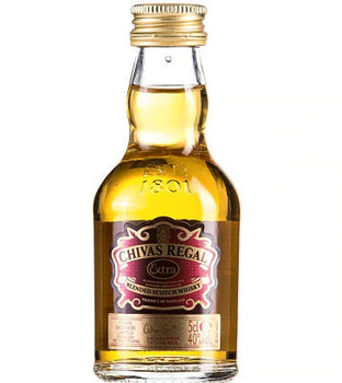 Chivas Regal Extra 50ml bottle of blended Scotch whisky with deep amber color