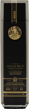 Bottle of Gold Bar American Whiskey The 820 Release, finished in French oak wine barrels