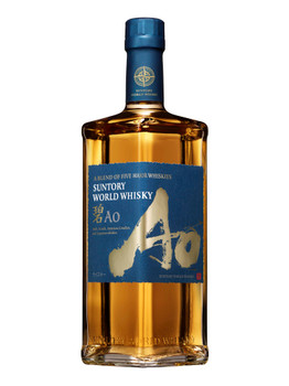 Suntory World Whisky 'Ao' 700ml bottle with five-sided design and calligraphic lettering
