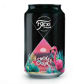 Single 375ml bottle of Frexi Brewing Smokey Sour, a smoked tamarind and lime mezcal-inspired brew