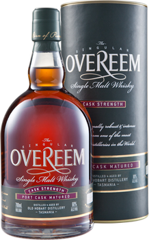 Bottle of Overeem Port Matured 60% Cask Strength single malt whisky