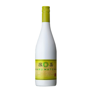 Bottle of Maru Matcha Japanese Green Tea Liqueur 750ml, made with organic Chiran Matcha