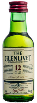 The Glenlivet 12 Years Old 50ml (Old Bottle) whisky bottle