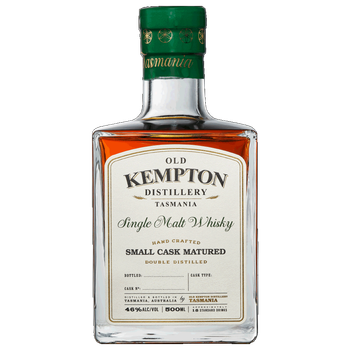 Bottle of Old Kempton Port Cask Tasmanian single malt whiskey, 46%, 500ML