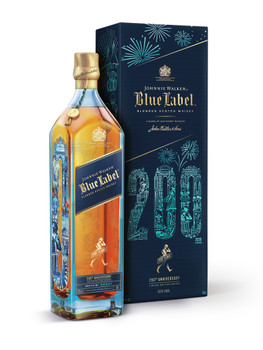 Johnnie Walker Blue Label 200th Year Celebration Limited Edition whisky bottle, 750ml
