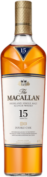 Bottle of Macallan Double Cask 15 Year Old single malt whisky, 700ml