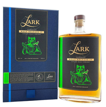 Bottle of Lark The Wolf Release 2021 Tasmanian single malt whisky, 100ml