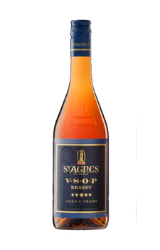Bottle of St Agnes VSOP Brandy 700ml, a golden Australian brandy aged in oak barrels