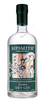 Bottle of Sipsmith London Dry Gin 700ml, a London-distilled craft gin with juniper, citrus, and spice notes