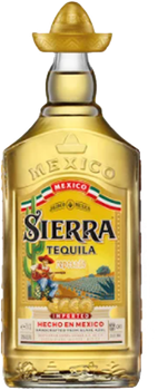 Bottle of Sierra Tequila Reposado 700ml, golden oak-aged 100% blue agave tequila from Jalisco, Mexico