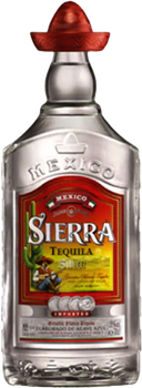 Bottle of Sierra Tequila Silver 700ml, a crystal-clear 100% blue agave tequila