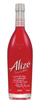 Bottle of Alizé Red Passion Liqueur 750ml with ruby red hue