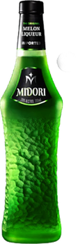 Bottle of Suntory Midori Melon Liqueur 700ml with vibrant green color