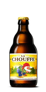 Case of La Chouffe Belgian golden ale, 8% ABV, 330ml bottles with iconic gnome logo