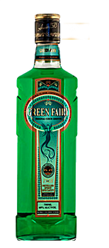Bottle of Absinth Green Fairy 500ml, a vibrant green absinthe with wormwood, anise, and fennel