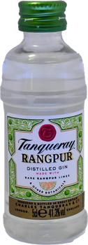 Tanqueray Rangpur Gin 50ml bottle, citrus-infused gin crafted in Scotland