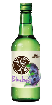 Bottle of Chateul Soorok Blueberry Soju 375ml, bamboo charcoal filtered Korean soju