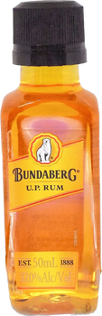 Bundaberg Rum 50ML bottle, an Australian rum distilled in Bundaberg, Queensland