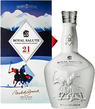 Royal Salute Snow Polo Limited Edition 700ml whisky bottle