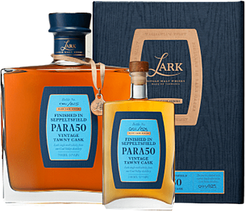 Lark Rare Cask PARA50 Release 2020 Tasmanian whisky, 700ml bottle with 100ml mini bottle, No 532/825