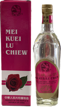 Bottle of Mei Kuei Lu Chiew Rose Wine, 500ml Chinese rose-infused liqueur