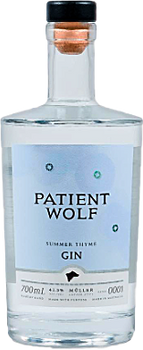 Bottle of Patient Wolf Summer Gin 700ml, a Melbourne-crafted gin with citrus and floral botanicals