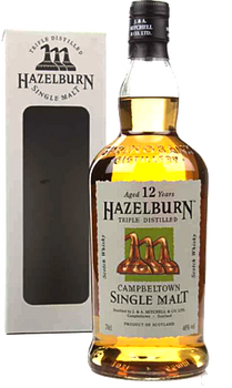 Bottle of Hazelburn 12YO Sherry Cask whisky, 700ml, triple distilled