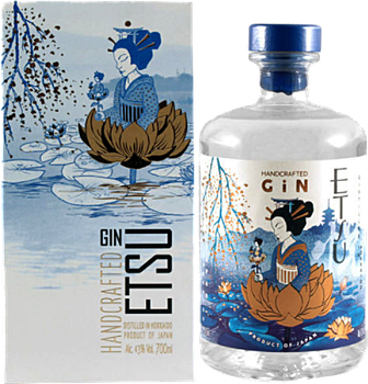 Bottle of Etsu Handcrafted Gin 700ml, a Japanese craft gin with citrus and herbal botanicals