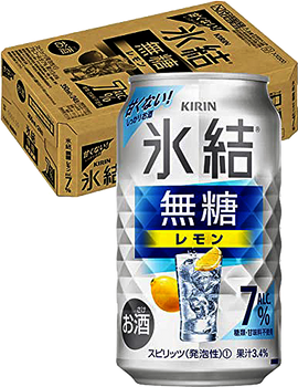 Kirin Freezing Unsweetened Lemon Alcohol 7% 350ml cans, 24 pack