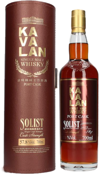 Bottle of Kavalan Solist Port Cask single malt whisky, 700ml, from Taiwan
