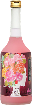 Bottle of Kunimori Rose Plum Wine, 720ml Japanese plum wine infused with rose