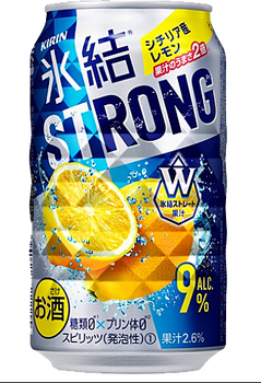 Bottle of Kirin Liquor Lemon Alcohol, 9% ABV, 350ml