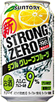 Suntory -196C Strong Zero Grapefruit Alcohol 9% 350ml cans, 4 pack