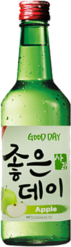 Bottle of Good Day Apple Soju 360ml, a Korean fruit-flavored soju