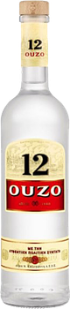 Bottle of Ouzo 12 700ml, a traditional Greek anise-flavored spirit