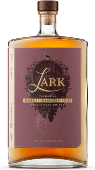 Bottle of Lark Muscat Cask Finish II 2022 Tasmanian single malt whisky, 500ml