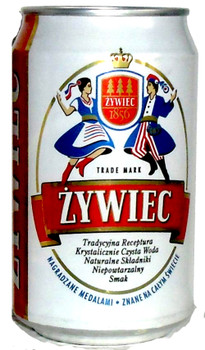 Pack of 24 Zywiec Polish lager beer cans, 330ml each